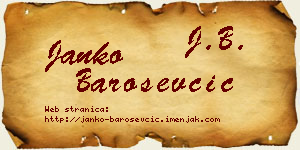 Janko Baroševčić vizit kartica